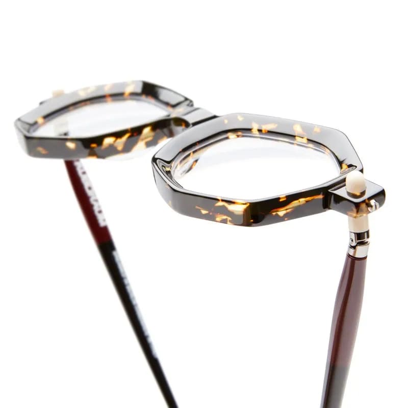 Ottica Mondello Roma - Kuboraum - KROP27HOF00000OP - MASK P27 HOF - HAVANA FIRE RX - Acetate - shape Geometric - Havana - EYEWEAR - EYEGLASSES - Unisex,Uomo,Donna,Women,Men - lens Clear - Made In Italy