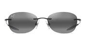 Ottica Mondello Roma - Maui Jim - MJ0373S-001 - KAILA - MATTE BLACK / NEUTRAL GREY LENS  - Metal - shape Oval - Black - EYEWEAR - SUNGLASSES - Unisex,Uomo,Donna,Women,Men - lens Grey - Made In Japan