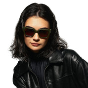 Ottica Mondello Roma - T HENRI - UAP - UTOPIA - PATINA - Acetate - shape Squared - brown - EYEWEAR - SUNGLASSES - Unisex,Uomo,Donna,Women,Men - lens Blue - Made In Japan