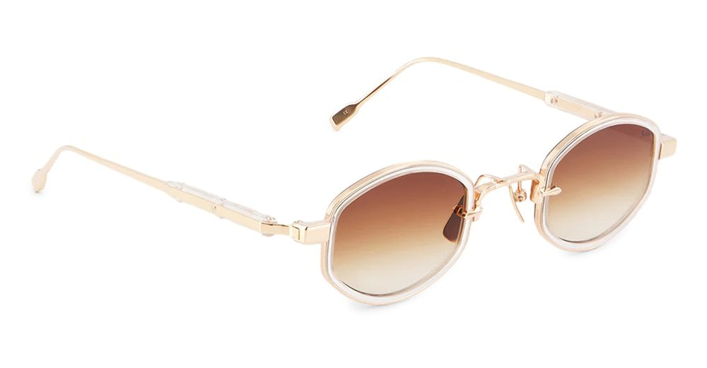 Ottica Mondello Roma - Sato - Mirac-RG-C-1 - MIRAC - Rose Gold / Crystal - Acetate, titanium - shape Oval - rose gold - EYEWEAR - SUNGLASSES - Unisex,Uomo,Donna,Women,Men - lens Gradient brown - Made In Japan