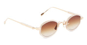 Ottica Mondello Roma - Sato - Mirac-RG-C-1 - MIRAC - Rose Gold / Crystal - Acetate, titanium - shape Oval - rose gold - EYEWEAR - SUNGLASSES - Unisex,Uomo,Donna,Women,Men - lens Gradient brown - Made In Japan