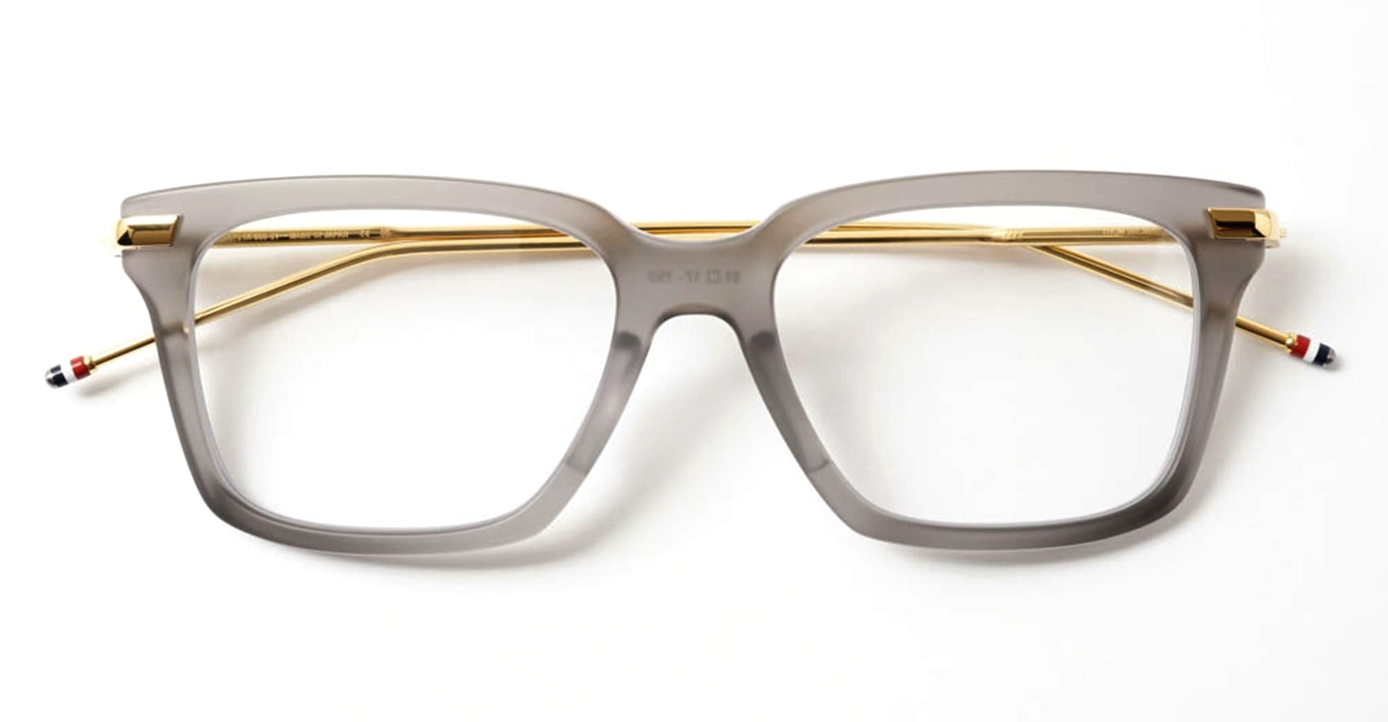 Ottica Mondello Roma - Thom Browne - UEO701A-G0003-060-49 - RECTANGULAR - LIGHT GREY RX - Acetate, titanium - shape Rectangular - grey - EYEWEAR - EYEGLASSES - Uomo,Men - lens Clear - Made In Japan
