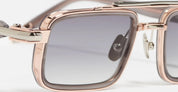 Ottica Mondello Roma - John Dalia - DANE-C476 - DANE - C476 - Workman Grey - Rose Gold / Platine - metal, acetate - shape Rectangular - gold, grey - EYEWEAR - SUNGLASSES - Unisex,Uomo,Donna,Women,Men - lens Gradient grey - Made In France