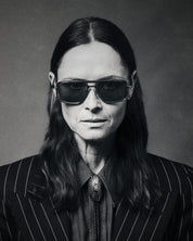 Ottica Mondello Roma - Jacques Marie Mage - JMMER-19J - EARL - CORBEAU - Titanium - shape Navigator - Silver - EYEWEAR - SUNGLASSES - Unisex,Uomo,Donna,Women,Men - lens jet black - Made In Japan