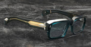 Ottica Mondello Roma - Jacques Marie Mage - JMMDK-9F - LAST FRONTIER VI - DAKOTA - INDIGO - Acetate - shape Rectangular - blue - EYEWEAR - SUNGLASSES - Uomo,Men - lens Blue - Made In Japan