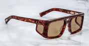 Ottica Mondello Roma - Jacques Marie Mage - JMMWS-10Y5 - DECADE COLLECTION: WINDSOR - BRECCIA - Acetate - shape Rectangular - Havana - EYEWEAR - SUNGLASSES - Uomo,Men - lens Brown - Made In Japan