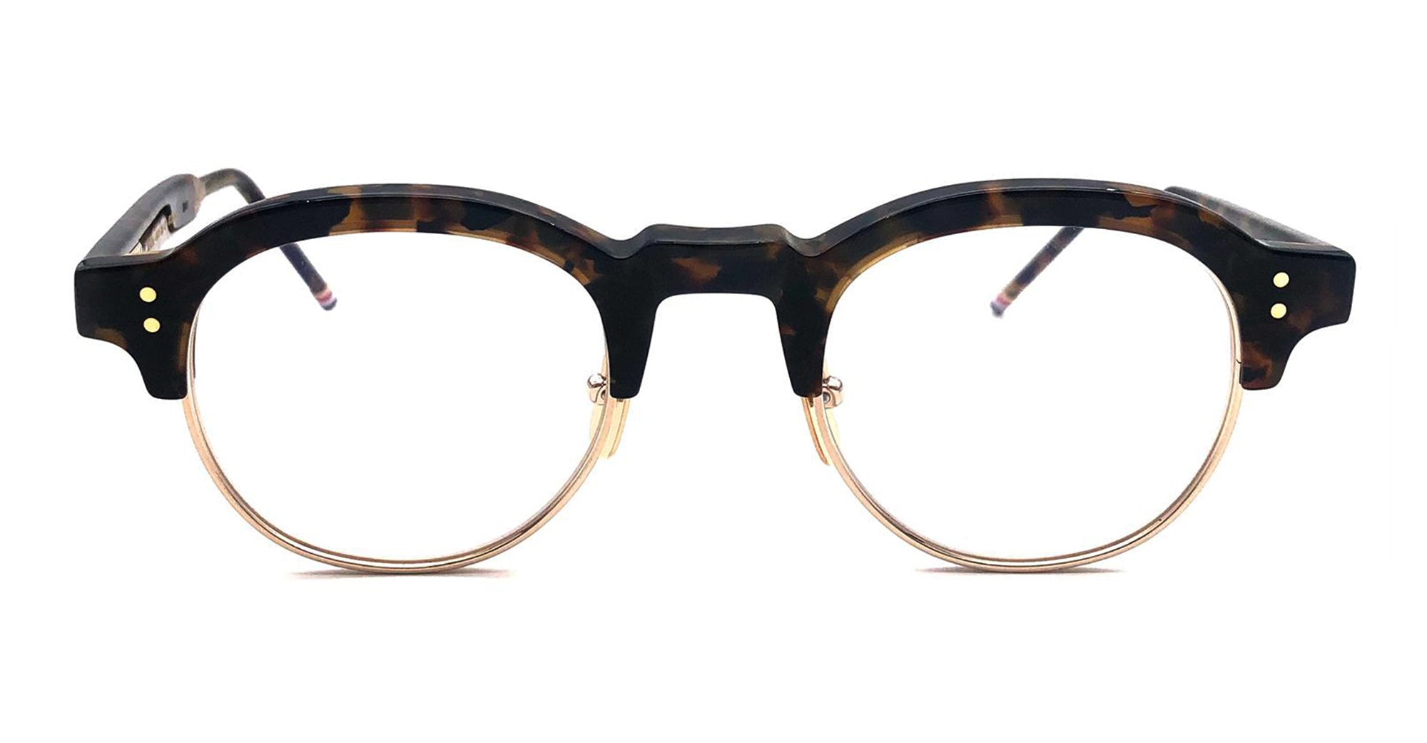 Ottica Mondello Roma - Thom Browne - UEO920A-G0003-205-47 - OVAL - DARK BROWN RX - Acetate, titanium - shape Oval - brown - EYEWEAR - EYEGLASSES - Uomo,Men - lens Clear - Made In Japan