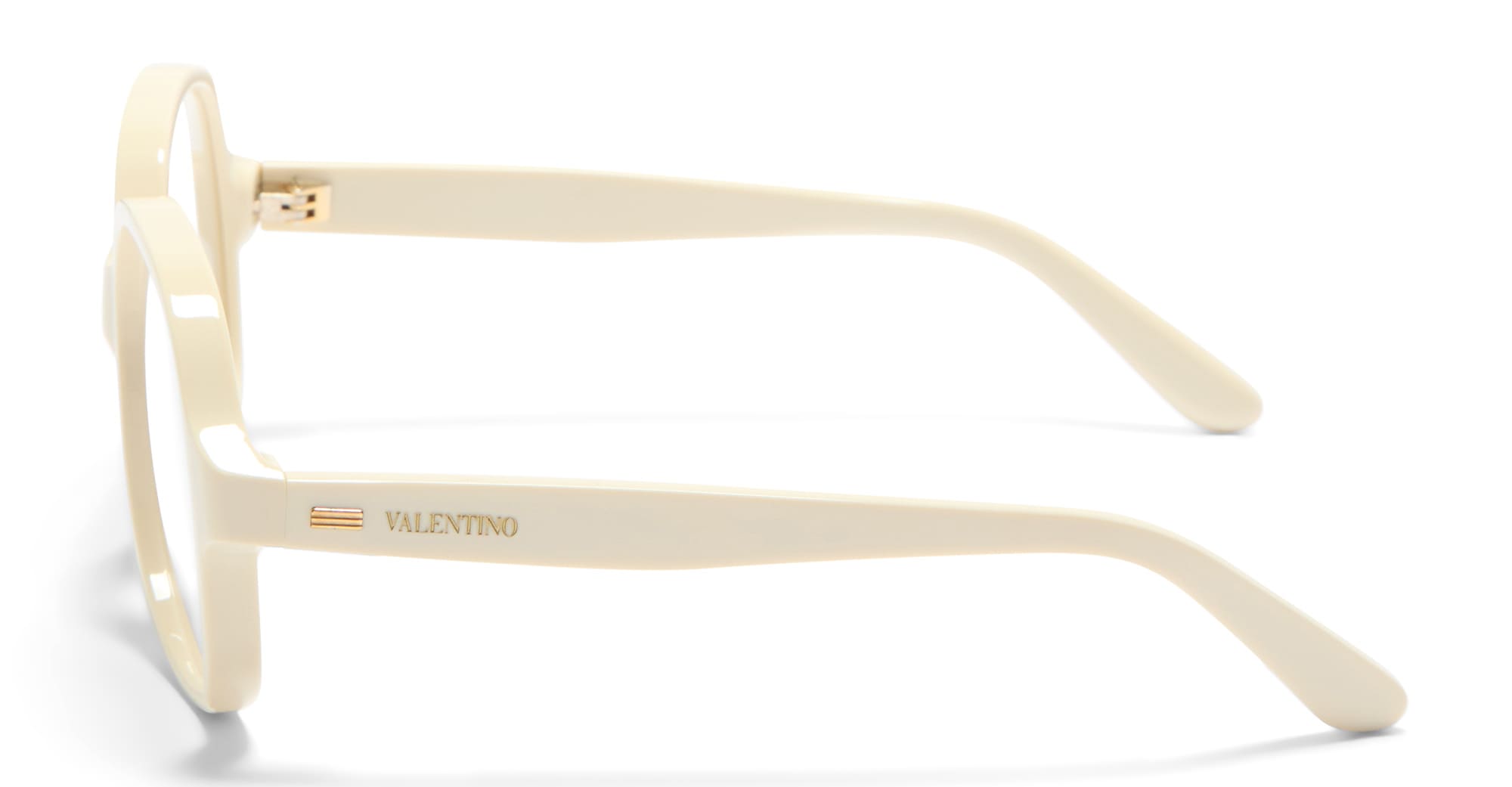 Ottica Mondello Roma - Valentino - VLX-177C-59 - VLX-177C - IVORY / V-LIGHT GOLD RX - Acetate - shape Round - white, gold - EYEWEAR - EYEGLASSES - Donna,Women - lens Clear - Made In Japan