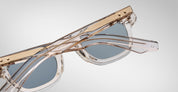 Ottica Mondello Roma - Jacques Marie Mage - JMMZP-5E - ZEPHIRIN - CAMEO - Acetate - shape Squared - transparent pink - EYEWEAR - SUNGLASSES - Unisex,Uomo,Donna,Women,Men - lens Blue - Made In Japan