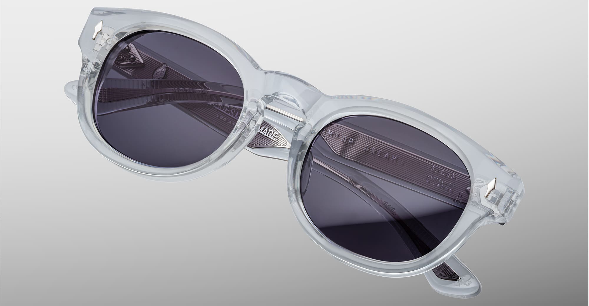 Ottica Mondello Roma - Jacques Marie Mage - JMMJH-15Z - DR. DREAM - SULFUR - Acetate - shape Panto - transparent beige - EYEWEAR - SUNGLASSES - Unisex,Uomo,Donna,Women,Men - lens Grey - Made In Japan