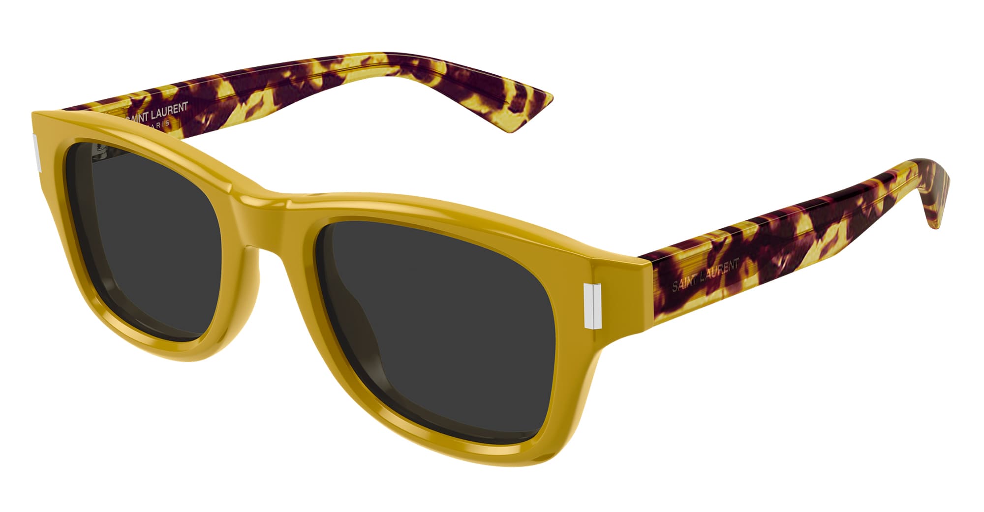 Ottica Mondello Roma - Saint Laurent - SL 801-004 - SL 801-004 - YELLOW - Acetate - shape Squared - yellow - EYEWEAR - SUNGLASSES - Unisex,Uomo,Donna,Women,Men - lens Grey - Made In Italy