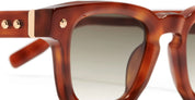 Ottica Mondello Roma - John Dalia - P16-C123-47 - PROJECT 16 (47) -  C123 Cognac / Rose Gold - Acetate - shape Squared - brown - EYEWEAR - SUNGLASSES - Unisex,Uomo,Donna,Women,Men - lens Gradient green - Made In France