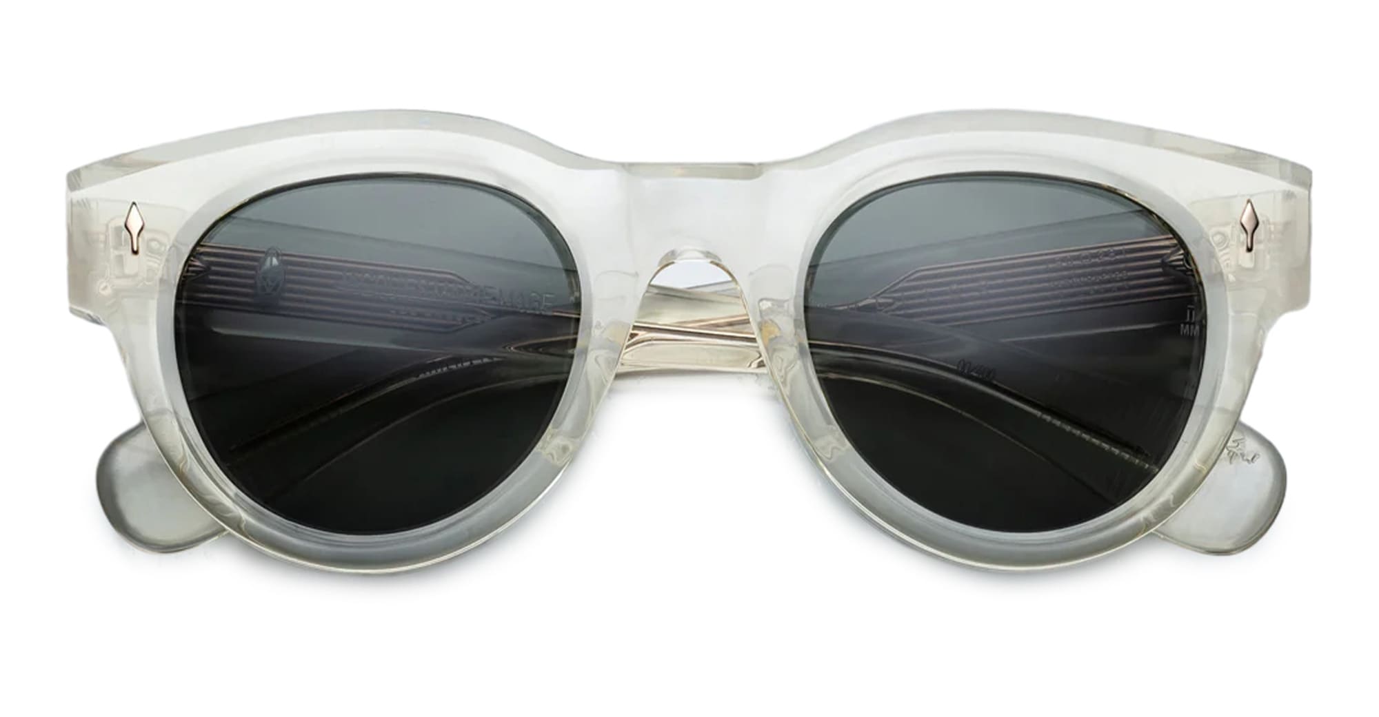 Ottica Mondello Roma - Jacques Marie Mage - JMMLM-14Q - MOLITOR - BRUT - Acetate - shape Round - transparent beige - EYEWEAR - SUNGLASSES - Uomo,Men - lens Green - Made In Japan