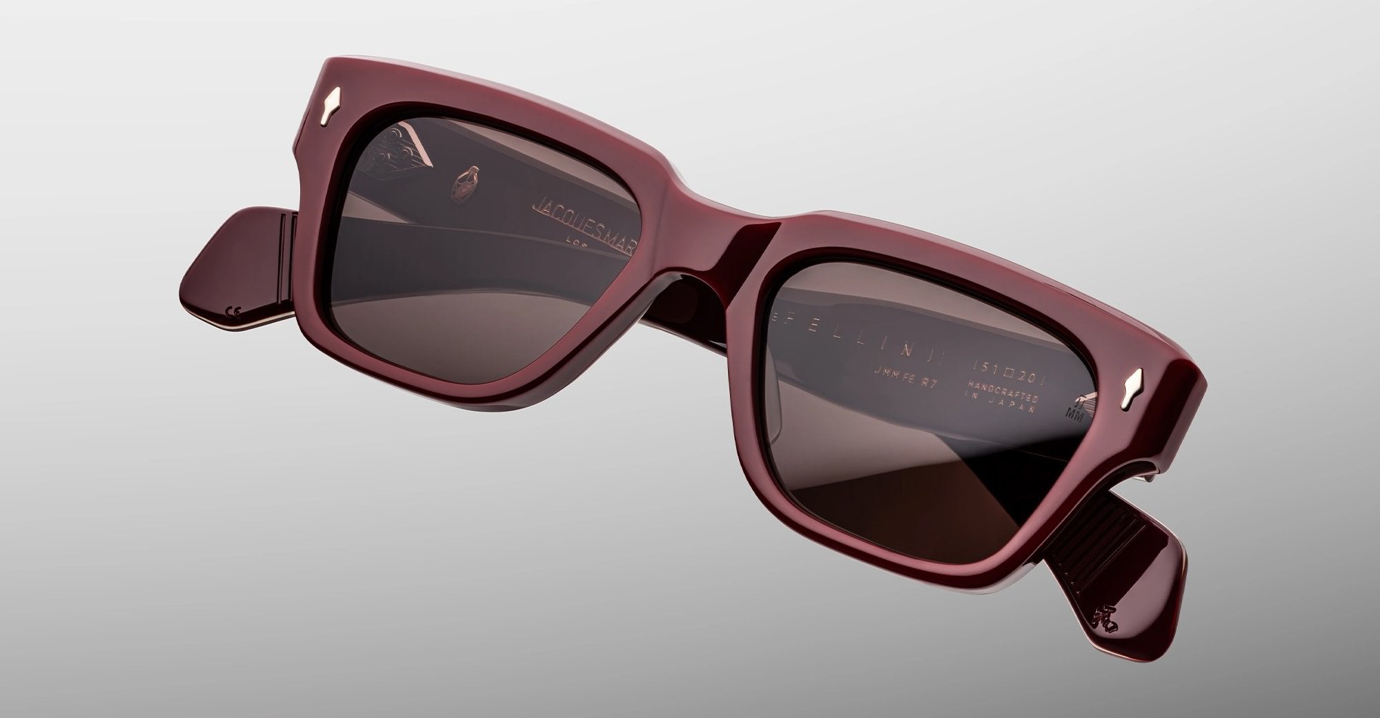 Ottica Mondello Roma - Jacques Marie Mage - JMMFE-R7 - FELLINI - BORDEAUX EMPIRE - Acetate - shape  - Tortoise - EYEWEAR - SUNGLASSES - Unisex,Uomo,Donna,Women,Men - lens  - Made In Japan