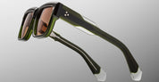 Ottica Mondello Roma - Jacques Marie Mage - JMMHE-18L - HEMMINGS - BORNEO - Acetate - shape Rectangular - green - EYEWEAR - SUNGLASSES - Unisex,Uomo,Donna,Women,Men - lens orange - Made In Japan