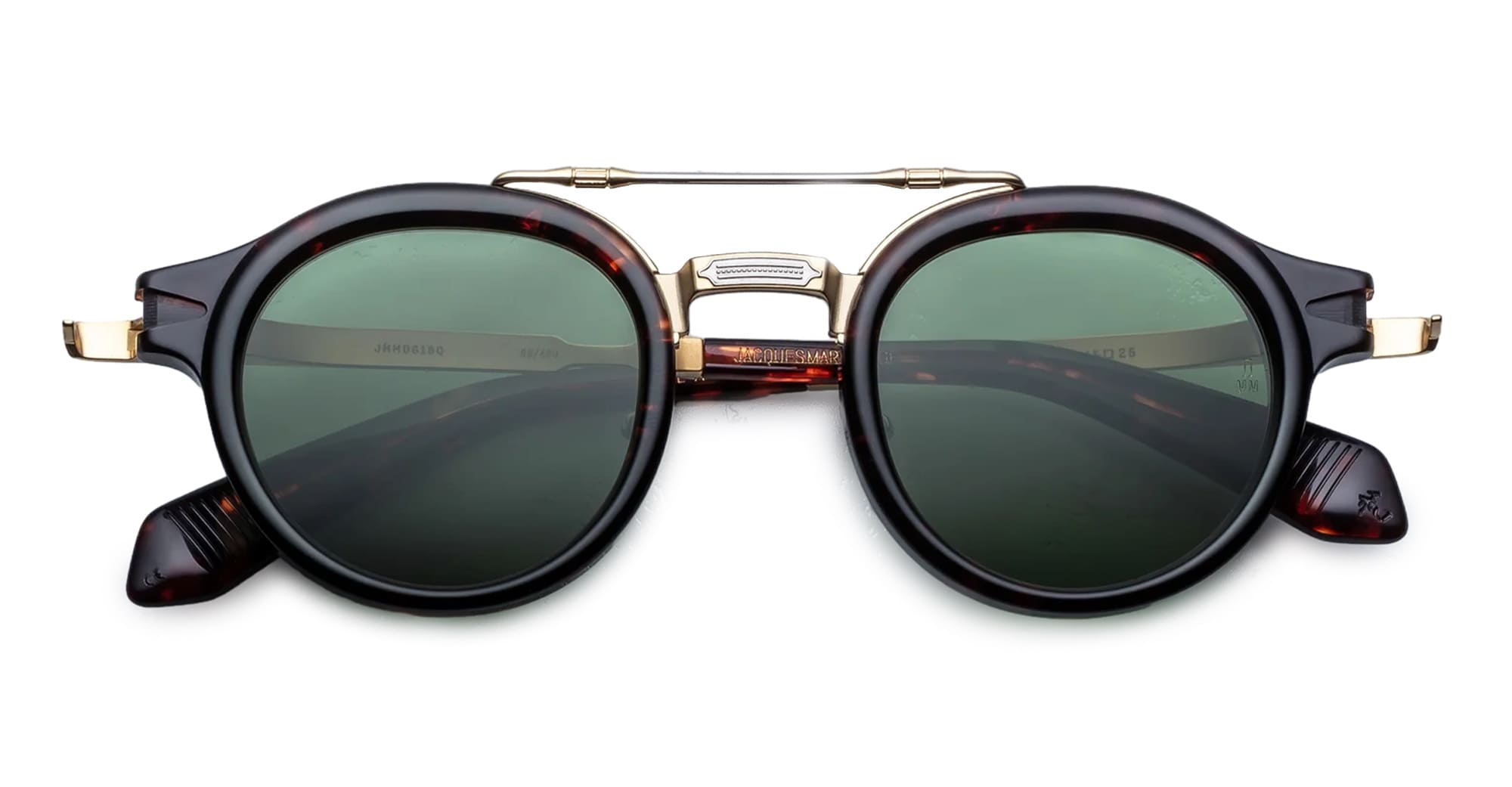 Ottica Mondello Roma - Jacques Marie Mage - JMMDG-18Q - DELAGE - ETNA - Acetate, titanium - shape Round - Havana - EYEWEAR - SUNGLASSES - Unisex,Uomo,Donna,Women,Men - lens Green - Made In Japan