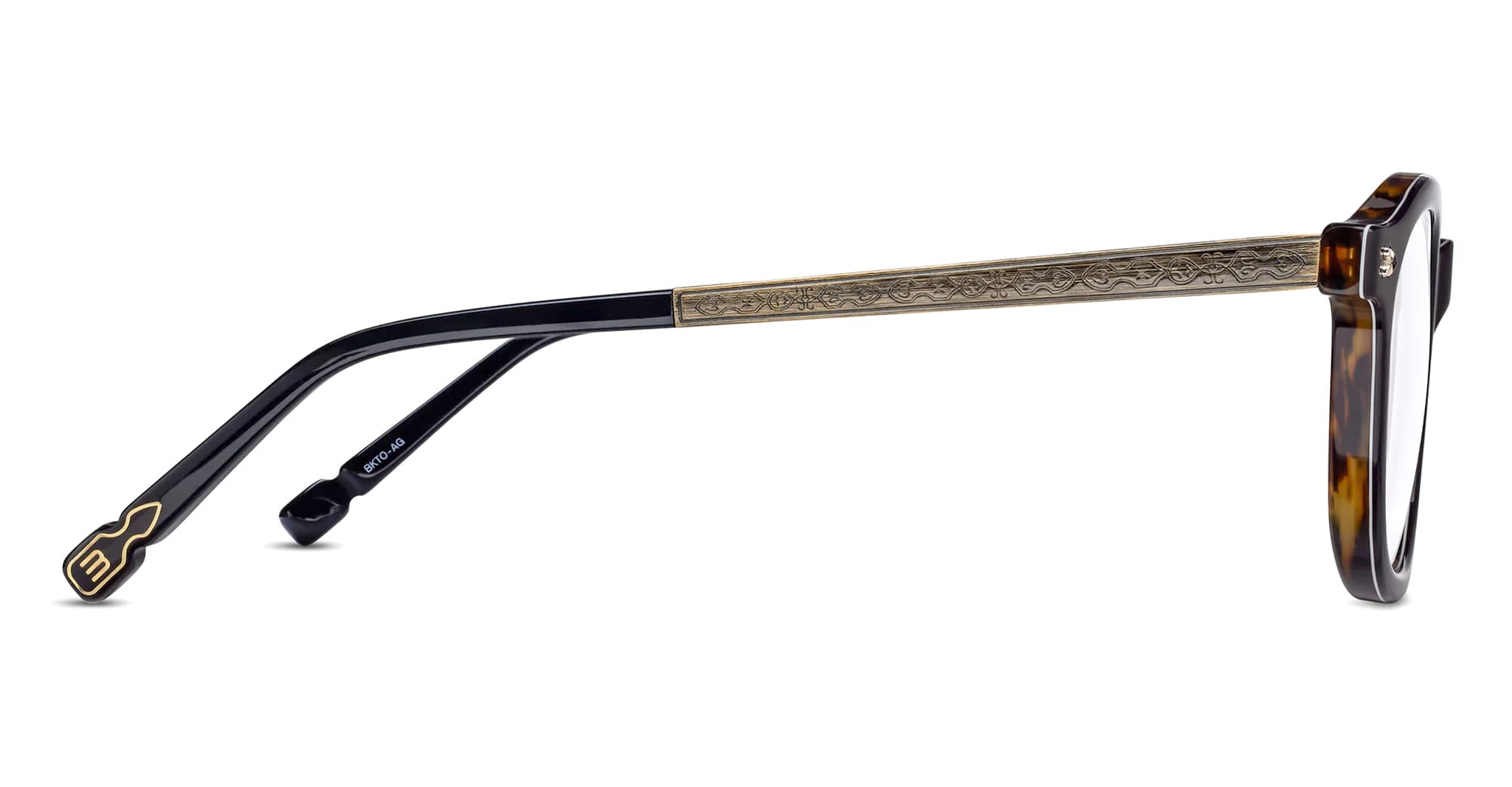  ANTIQUE GOLD RX - Titanium - shape Squared - Tortoise - EYEWEAR - SUNGLASSES - Uomo,Men - lens Clear - Made In Japan