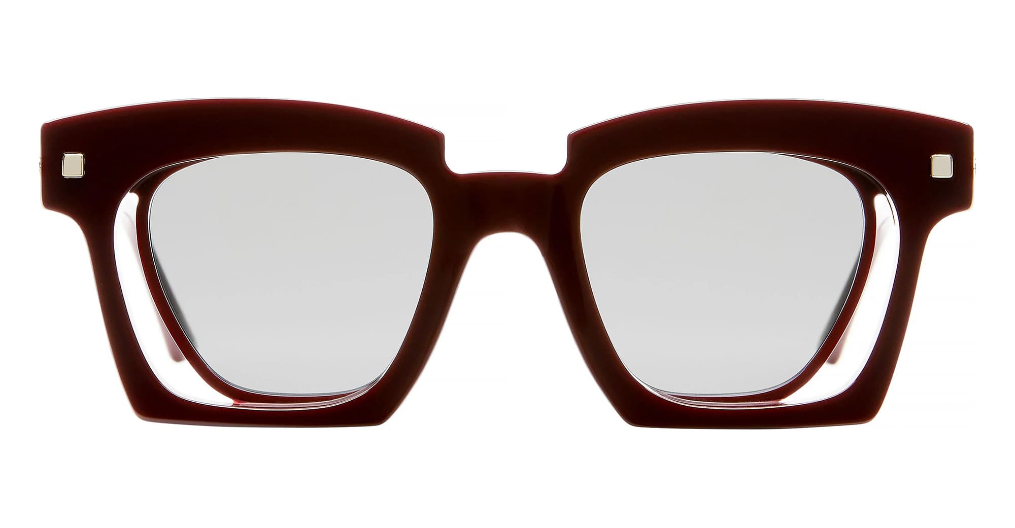 Ottica Mondello Roma - Kuboraum - KRS0J9DR0000002F - MASK J9 DR - BORDEAUX - Acetate - shape Squared - burgundy - EYEWEAR - SUNGLASSES - Unisex,Uomo,Donna,Women,Men - lens light grey - Made In Italy