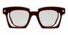 Ottica Mondello Roma - Kuboraum - KRS0J9DR0000002F - MASK J9 DR - BORDEAUX - Acetate - shape Squared - burgundy - EYEWEAR - SUNGLASSES - Unisex,Uomo,Donna,Women,Men - lens light grey - Made In Italy