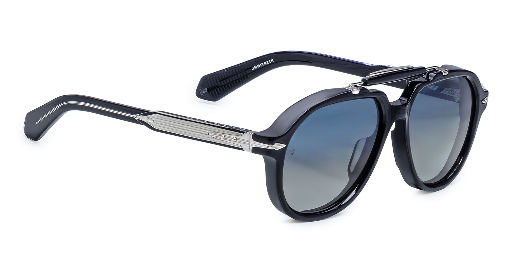 Ottica Mondello Roma - Jacques Marie Mage - JMMITR-11K - AYRTON SENNA BY JMM: 1991 - REGAL - Acetate - shape Pilot - blue - EYEWEAR - SUNGLASSES - Unisex,Uomo,Donna,Women,Men - lens Gradient blue - Made In Japan