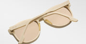 Ottica Mondello Roma - Jacques Marie Mage - JMMKAY-14R - SUEDE COLLECTION: KAY - SUN SUEDE - Acetate - shape Round - beige - EYEWEAR - SUNGLASSES - Donna,Women - lens yellow - Made In Japan