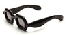 Ottica Mondello Roma - Paloceras - pebble-double-black-sx - PEBBLE - DOUBLE BLACK SX - Acetate - shape Squared - Black - EYEWEAR - SUNGLASSES - Unisex,Uomo,Donna,Women,Men - lens Gradient grey - Made In China
