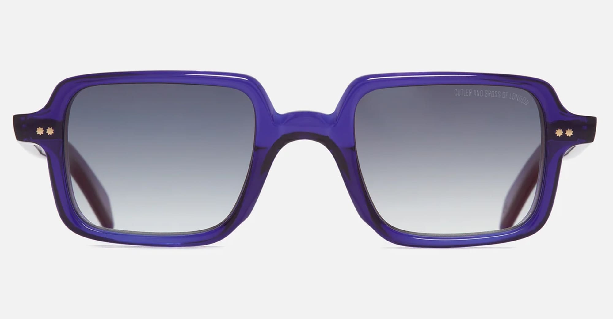 Ottica Mondello Roma - Cutler and Gross - CGSN-GR02-48-A4 - GR02 - INK COLOR STUDIO - Acetate - shape Rectangular - blue - EYEWEAR - SUNGLASSES - Unisex,Uomo,Donna,Women,Men - lens Gradient grey - Made In Italy