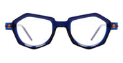Ottica Mondello Roma - Kuboraum - KROP27BL000000OP - MASK P27 BL - TRANSPARENT DARK BLUE RX - Acetate - shape Geometric - blue - EYEWEAR - EYEGLASSES - Unisex,Uomo,Donna,Women,Men - lens Clear - Made In Italy