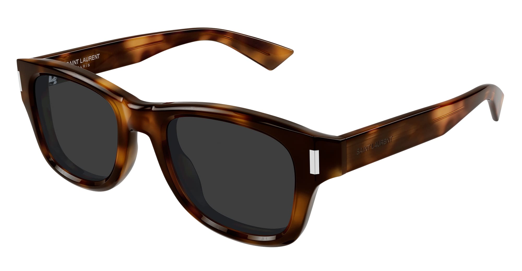 Ottica Mondello Roma - Saint Laurent - SL 801-005 - SL 801-005 - HAVANA - Acetate - shape Squared - Havana - EYEWEAR - SUNGLASSES - Unisex,Uomo,Donna,Women,Men - lens Grey - Made In Italy