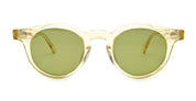 Ottica Mondello Roma - Julius Tart - JTPL-022R-2B-GN-30 - HAROLD 45/23 - CHAMPAGNE / GREEN LENS - Acetate - shape Panto - transparent beige - EYEWEAR - SUNGLASSES - Unisex,Uomo,Donna,Women,Men - lens Green - Made In Japan