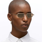 Ottica Mondello Roma - Kuboraum - KRSZ28GD000000BF - MASK Z28 GD - GOLD  - metal, acetate - shape Oval - Gold - EYEWEAR - SUNGLASSES - Unisex,Uomo,Donna,Women,Men - lens Brown - Made In Italy