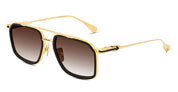 Ottica Mondello Roma - DITA - DTS484-A-01 - LINEAGE.99X - YELLOW GOLD / BLACK IRON - titanium, acetate - shape Navigator - gold, black - EYEWEAR - SUNGLASSES - Unisex,Uomo,Donna,Women,Men - lens Gradient brown - Made In Japan