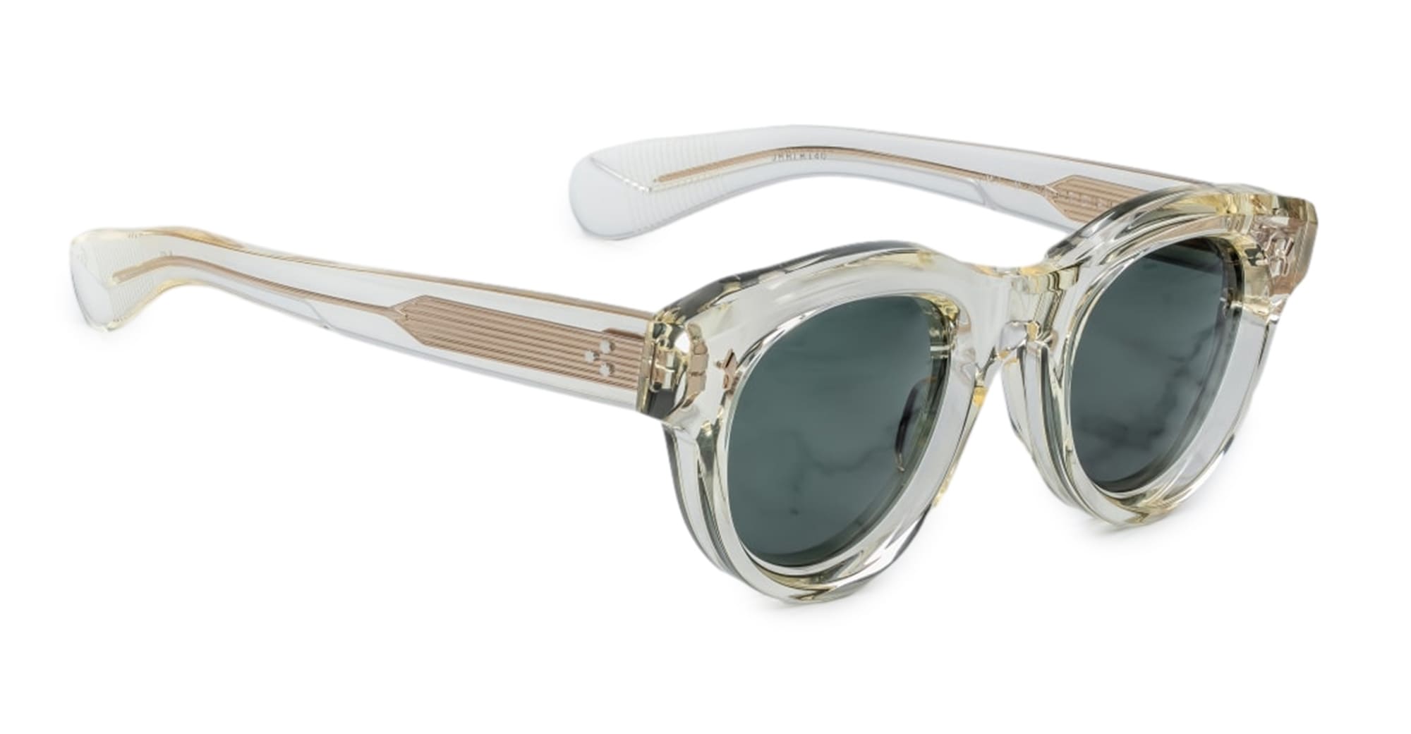 Ottica Mondello Roma - Jacques Marie Mage - JMMLM-14Q - MOLITOR - BRUT - Acetate - shape Round - transparent beige - EYEWEAR - SUNGLASSES - Uomo,Men - lens Green - Made In Japan