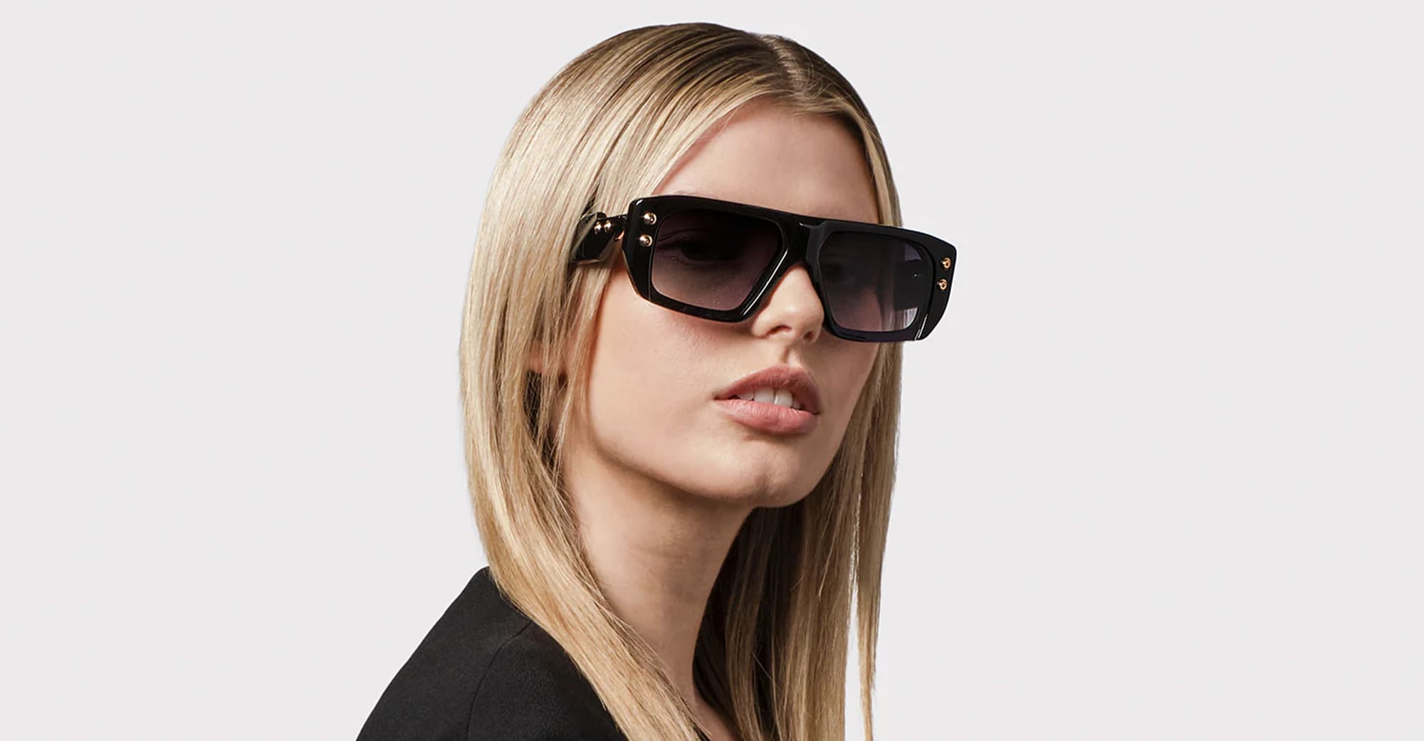 Ottica Mondello Roma - DITA - DTS466-A-01 - HYPHER-1183 - BLACK / WHITE GOLD - Titanium - shape Rectangular - black, white gold - EYEWEAR - SUNGLASSES - Unisex,Uomo,Donna,Women,Men - lens Gradient grey - Made In Italy