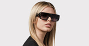 Ottica Mondello Roma - DITA - DTS466-A-01 - HYPHER-1183 - BLACK / WHITE GOLD - Titanium - shape Rectangular - black, white gold - EYEWEAR - SUNGLASSES - Unisex,Uomo,Donna,Women,Men - lens Gradient grey - Made In Italy