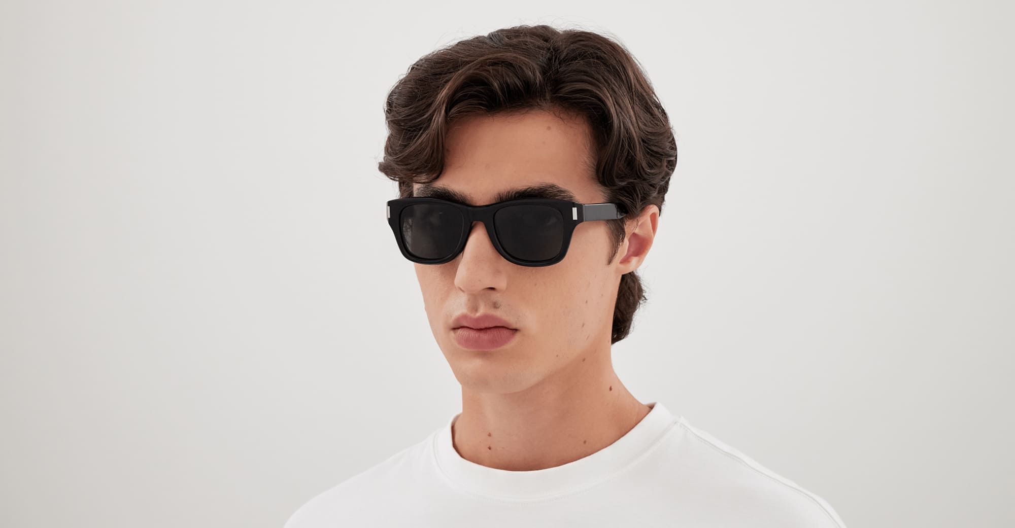 Ottica Mondello Roma - Saint Laurent - SL 801-001 - SL 801-001 - BLACK - Acetate - shape Squared - Black - EYEWEAR - SUNGLASSES - Unisex,Uomo,Donna,Women,Men - lens Grey - Made In Italy