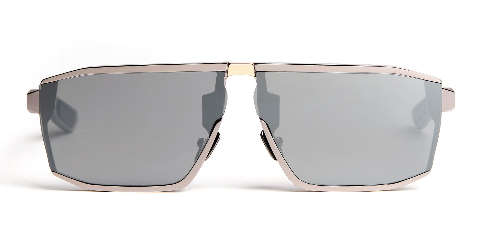  Silver Lens - Titanium - shape Mask - brown - EYEWEAR - SUNGLASSES - Uomo,Men - lens silver - Made In Italy