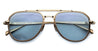 Ottica Mondello Roma - Jacques Marie Mage - JMMMD-19H - COMMANDER - CIEL - Titanium - shape Aviator - Gold - EYEWEAR - SUNGLASSES - Unisex,Uomo,Donna,Women,Men - lens Blue - Made In Japan