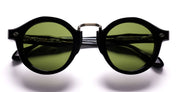 Ottica Mondello Roma - Daizo - AHMB-R001e-B1-PG01 - YUZU - black / green lens - Acetate, titanium - shape Round - Black - EYEWEAR - SUNGLASSES - Unisex,Uomo,Donna,Women,Men - lens Green - Made In Japan