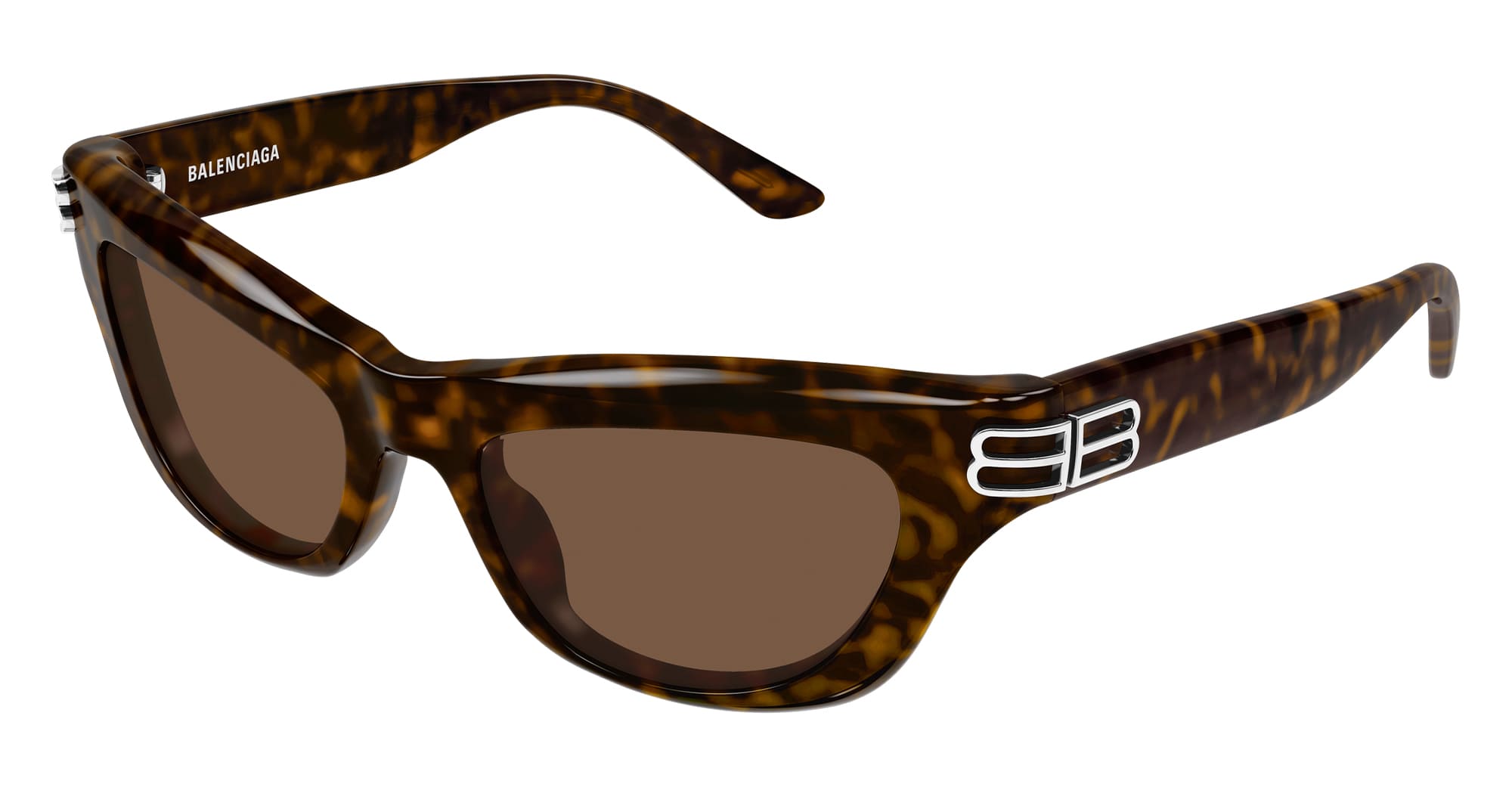 Ottica Mondello Roma - Balenciaga - BB0430S-002 - BB0430S-002 - HAVANA - Recycled acetate - shape Cat-eye - Havana - EYEWEAR - SUNGLASSES - Donna,Women - lens Brown - Made In Japan