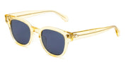 Ottica Mondello Roma - Julius Tart - JTPL-007R-2B-BL-16 - BRYAN 46X22 - CHAMPAGNE / DARK BLUE LENS - Acetate - shape Panto - transparent beige - EYEWEAR - SUNGLASSES - Unisex,Uomo,Donna,Women,Men - lens Blue - Made In Japan