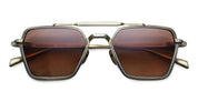 Ottica Mondello Roma - Jacques Marie Mage - JMMCMD-16H - COMMODORE - ROMA - Titanium - shape Squared - Gold - EYEWEAR - SUNGLASSES - Unisex,Uomo,Donna,Women,Men - lens Gradient brown - Made In Japan