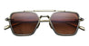 Ottica Mondello Roma - Jacques Marie Mage - JMMCMD-16H - COMMODORE - ROMA - Titanium - shape Squared - Gold - EYEWEAR - SUNGLASSES - Unisex,Uomo,Donna,Women,Men - lens Gradient brown - Made In Japan