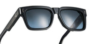 Ottica Mondello Roma - T HENRI - HAN - H1 - INFINITY - Acetate - shape Squared - Black - EYEWEAR - SUNGLASSES - Unisex,Uomo,Donna,Women,Men - lens Gradient blue - Made In Japan