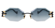 Ottica Mondello Roma - Anna-Karin Karlsson - S241-8204 - THE CLAW & THE NEST - OCTAGONAL 2.0 - Black Grey - Titanium - shape Octagonal - Black, gold - EYEWEAR - SUNGLASSES - Donna,Women - lens Grey - Made In Japan
