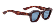 Ottica Mondello Roma - Jacques Marie Mage - JMMQE-7U - EICHLER - BRECCIA - Acetate - shape Squared - Havana - EYEWEAR - SUNGLASSES - Unisex,Uomo,Donna,Women,Men - lens Blue - Made In Japan