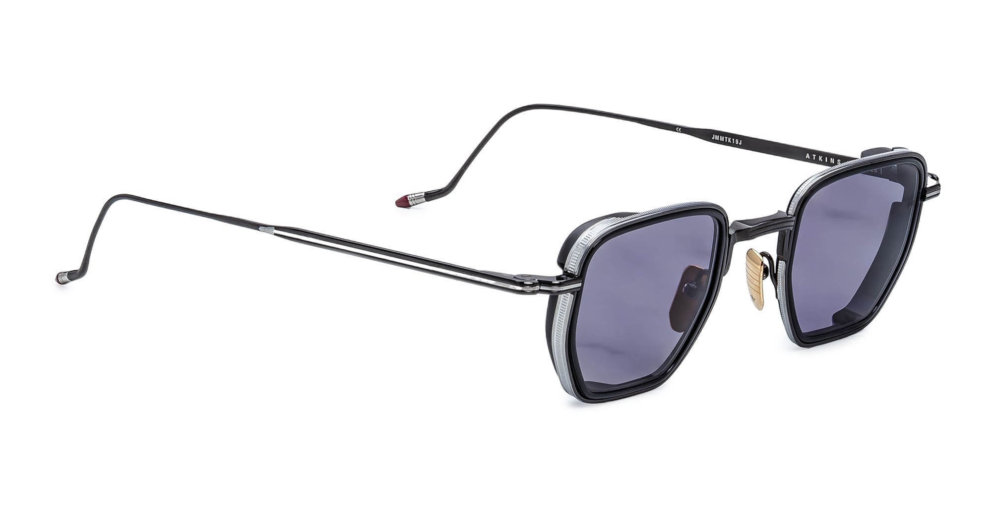 Ottica Mondello Roma - Jacques Marie Mage - JMMTK-19J - ATKINS - CORBEAU - Titanio - Forma squadrata - Nero - OCCHIALI - OCCHIALI DA SOLE - Unisex, Uomo, Donna - Lenti grigie - Prodotto in Giappone