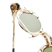 Ottica Mondello Roma - Kuboraum - KRSZ50GD000000GG - MASK Z50 GD - GOLD - metal, acetate - shape Round - Gold - EYEWEAR - SUNGLASSES - Unisex,Uomo,Donna,Women,Men - lens Green - Made In Italy