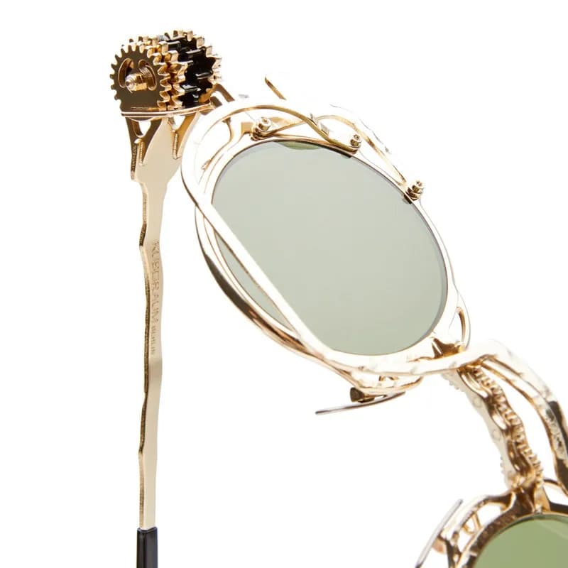 Ottica Mondello Roma - Kuboraum - KRSZ50GD000000GG - MASK Z50 GD - GOLD - metal, acetate - shape Round - Gold - EYEWEAR - SUNGLASSES - Unisex,Uomo,Donna,Women,Men - lens Green - Made In Italy
