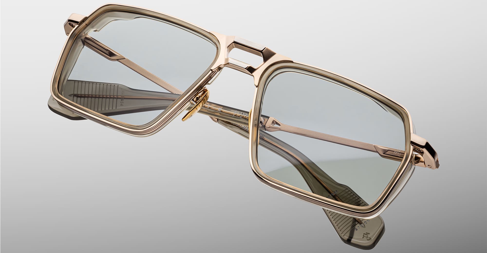 Ottica Mondello Roma - Jacques Marie Mage - JMMGTR-54 - GT-R - ALTAN - titanium, acetate - shape Navigator - Gold - EYEWEAR - SUNGLASSES - Unisex,Uomo,Donna,Women,Men - lens Green - Made In Japan